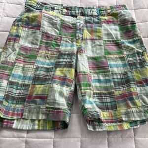 Mountain Lake Sport Plaid Patchwork Bermuda Women’s  Shorts Size 10P